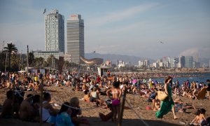 05/08/2021-La playa de la Barceloneta, a 5 de agosto de 2021, en Barcelona, Catalunya