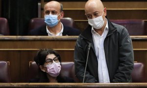 El diputado del PSOE, Odón Elorza, durante el Pleno del Congreso celebrado el pasado día 7 de abril.