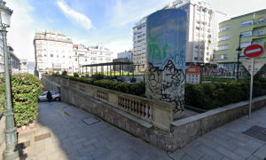 18/4/22 La plaza de Portugal, en Vigo, donde según los denunciantes ocurrió la agresión en la madrugada del pasado domingo