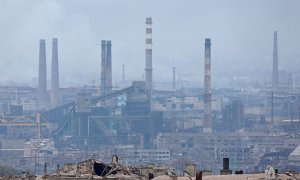 Vista de la planta de Azovstal en la ciudad portuaria de Mariúpol, a 19 de abril de 2022.