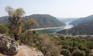 Embalse del Jándula en la provincia de Jaén