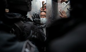 03/05/22. Cargas policiales en las protestas de Bolivia, en La Paz (Bolivia) a 10 de febreros de 2022.