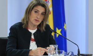 13/05/2022 La vicepresidenta tercera y ministra para la Transición Ecológica, Teresa Ribera, da una rueda de prensa tras la celebración de un Consejo de Ministros extraordinario el viernes 13 de mayo