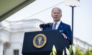 El presidente estadounidense, Joe Biden, este domingo 15 de mayo en Washington.