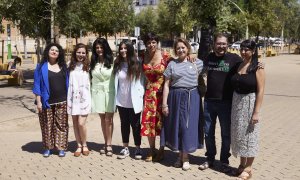 Teresa Rodríguez junto con las candidatas en las ocho provincias.