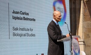 Juan Carlos Izpisúa durante su ponencia en el Open Science Age de Salamanca.