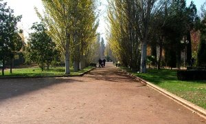 Vista del parque Federico García Lorca, en Granada.