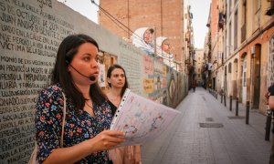 26/05/2022 - Una imatge del Migrantour, en ple Raval de Barcelona.