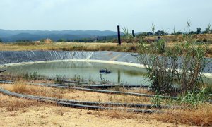 Una de les basses que formaven part de l'abocador de Vacamorta, clausurat des de finals del 2014.