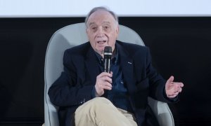 El director y crítico de cine, Fernando Méndez-Leite, explica su programa y su visión de gestión para presidir la Academia, en la Academia de Cine, a 12 de mayo de 2022, en Madrid