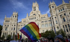 Manifestación del Orgullo LGTBI, a 3 de julio de 2021, en Madrid.