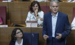 19/06/22. El vicepresidente segundo y conseller de Vivienda y Arquitectura Bioclimática, Héctor Illueca, en las Cortes Valencianas, a 9 de junio de 2022, en Valencia.