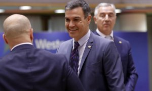 El presidente del Gobierno, Pedro Sánchez, este jueves en Bruselas.