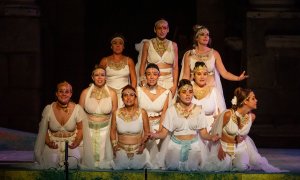 Una escena de la obra de teatro 'Las Suplicantes', de Silvia Zarco