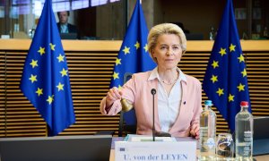 La presidenta de la Comisión Europea, Úrsula Von der Leyen en una reunión, a 22 de junio de 2022, en Bruselas, Bélgica.