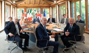 Reunión de los líderes de la cumbre del G7 en Elmau, Alemania.