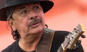 El músico Carlos Santana durante un concierto en Central Park en la ciudad de Nueva York, a 21 de agosto de 2021.