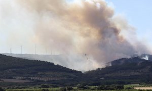 Los medios terrestres y aéreos que trabajan en la extinción del incendio forestal que se ha declarado este domingo en el Monte Yerga siguen sin poder controlar el fuego y han requerido la incorporación de más dotaciones, entre ellas un hidroavión del ejér