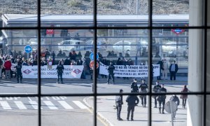 Protestas frente al Hospital Universitario de Henares de Madrid, a 18 de enero de 2022.