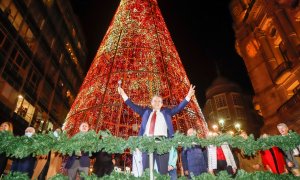 (20/11/21) El alcalde de Vigo, Abel Caballero, durante el encendido de las luces navideñas, a 20 de noviembre de 2021 (Archivo).