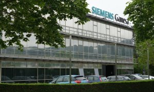 Fachada de la sede de Siemens Gamesa  en el Parque Tecnológico de Zamudio, Vizcaya. E.P./H.Bilbao