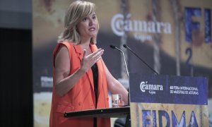 La ministra de Educación y Formación Profesional, Pilar Alegría, en un acto en Gijón, a 5 de agosto de 2022.