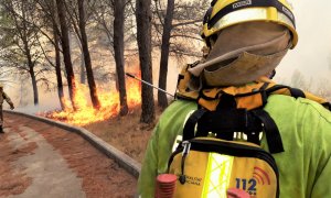 Bomberos trabajando en el incendio de Bejís / Consorcio de Bomberos de Castellón