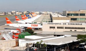 Vista del aeropuerto de Congonhas, en Sao Paulo.