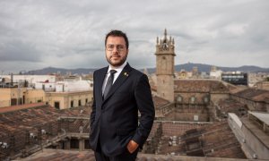 19/08/2022 - Pere Aragonès, al terrat del Palau de la Generalitat.