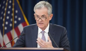 26/08/2022 El presidente de la Reserva Federal de Estados Unidos (Fed), Jerome Powell, durante una rueda de prensa, a 18 de septiembre de 2019, en Washington, Estados Unidos.