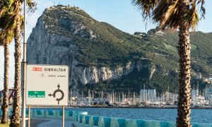 Vista del peñón de Gibraltar.