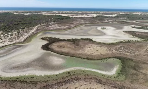 La laguna de Santa Olalla, en Doñana, en una imagen tomada en agosto de 2022