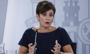 La ministra de Política Territorial y portavoz del Gobierno, Isabel Rodríguez, durante la rueda de prensa posterior al Consejo de Ministros celebrado este martes