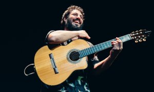 El Kanka, durante el concierto en los Cines Callao de Madrid.