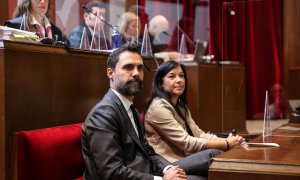 05/10/2022 - Roger Torrent a l'inici del judici contra la Mesa del Parlament que presidia.