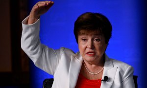 La directora gerente del FMI, Kristalina Georgieva, analiza la economía mundial y las prioridades políticas en la Universidad de Georgetown, a 6 de octubre de 2022 en Washington, DC.