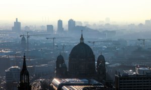 Fotografía de archivo de Berlín, capital de Alemania, desde las alturas.