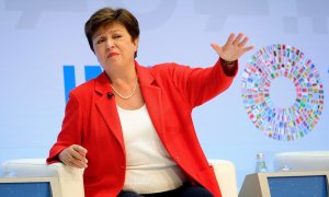 13/10/2022 La directora del FMI, Kristalina Georgieva, durante las Reuniones Anuales del organismo con el Banco Mundial en Washington