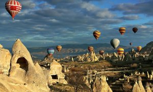 Vols en globus a la Capadòcia, a Turquia.