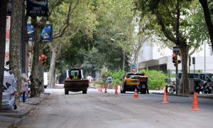 Un dels carrers on s'han fet obres de la superilla de l'Eixample de Barcelona, en una imatge d'arxiu.