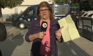 La periodista de À Punt Mèdia Pilar de la Fuente.