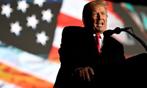 El expresidente de los Estados Unidos, Donald Trump, durante un acto de apoyo a los candidatos republicanos para las elecciones de medio mandato, en Dayton (Ohio, EEUU). REUTERS/Gaelen Morse