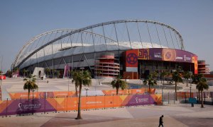 Vista general del  Khalifa International Stadium en Doha, este 14 de noviembre de 2022.