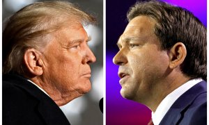 Imagen combinada de Donald Trump y Ron DeSantis