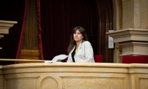 La presidenta de Junts y expresidenta del Parlament, Laura Borràs, durante una sesión de control del Govern en el Pleno del Parlament el pasado 9 de noviembre de 2022.