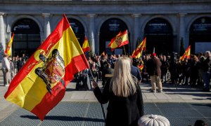 Franquistas en Plaza de Oriente