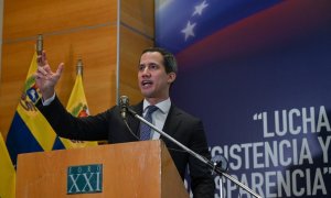 Juan Guaidó, líder de la oposición en Venezuela, en un mítin en Caracas.