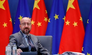 El presidente del Consejo Europeo, Charles Michel, en el edificio del Consejo Europeo en Bruselas, Bélgica, en una imagen de archivo de 1 de enero de 2022.