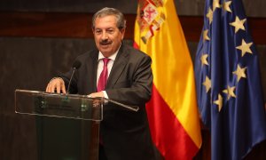 El presidente del Consejo General del Poder Judicial y vocal, Rafael Mozo, interviene durante los premios del Observatorio contra la Violencia Doméstica y de Género, en el Consejo General del Poder Judicial (CGPJ), a 29 de noviembre de 2022, en Madrid.