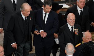 El rey emérito asiste al funeral de Estado de la Reina Isabel II, celebrado en la Abadía de Westminster, a 19 de septiembre de 2022.